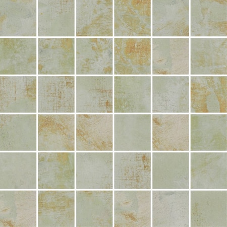 Apollo Tile Aureate 11.71inx11.71in Natural Moss Green Porcelain Mosaic Wall and Floor Tile 7.62 sqft/case, 8PK ROC88GRNMOSA